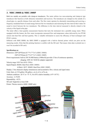 Ultrasonic flow meter catalog | PDF