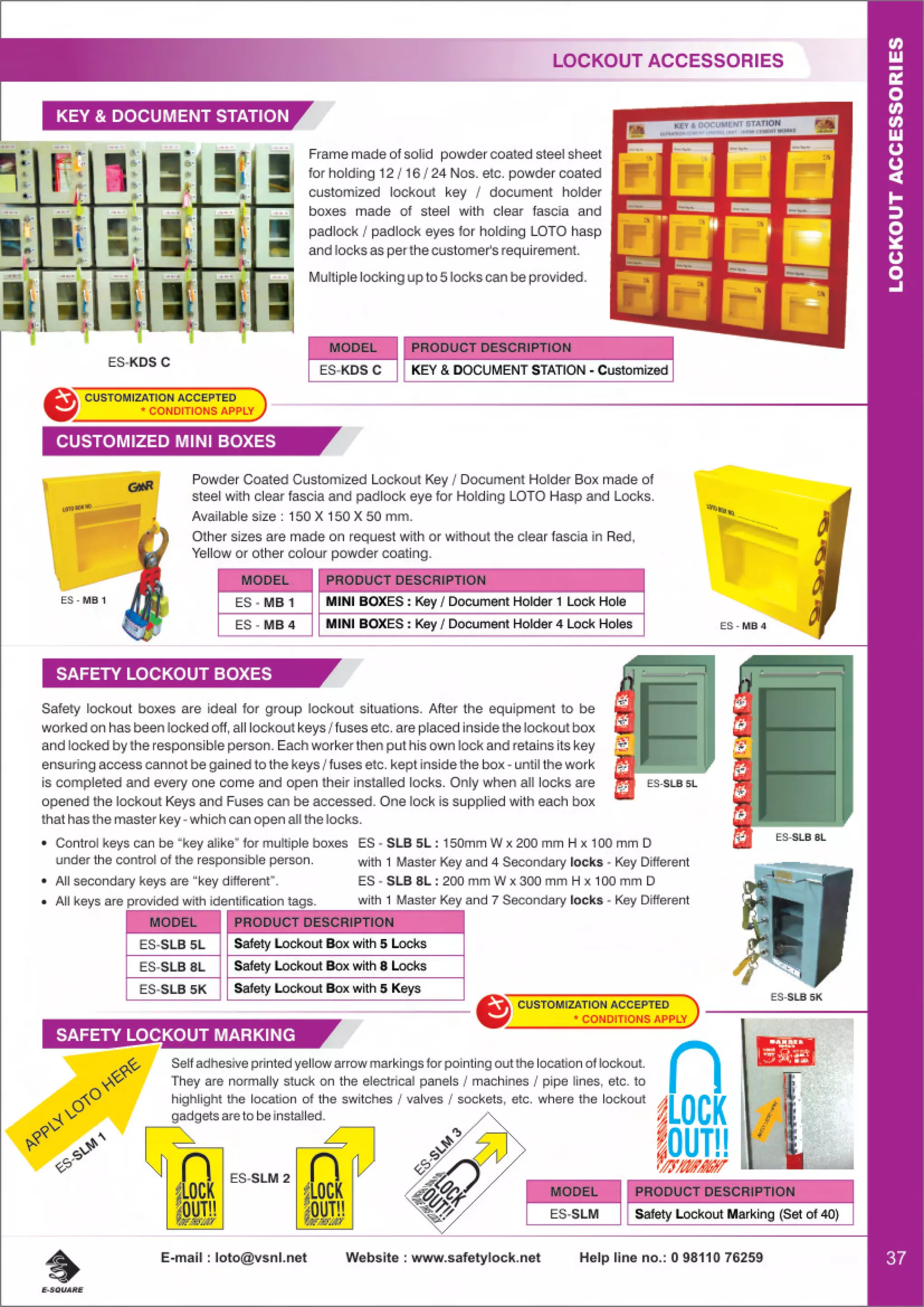 E-Square Lockout Tagout : Catalog 2012-13 | PDF
