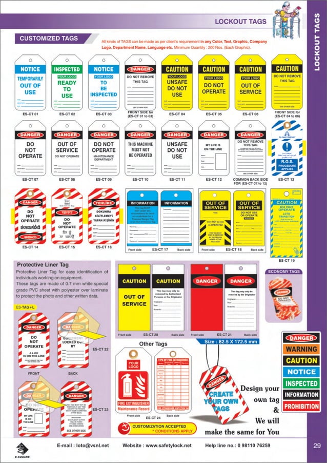 E-Square Lockout Tagout : Catalog 2012-13 | PDF