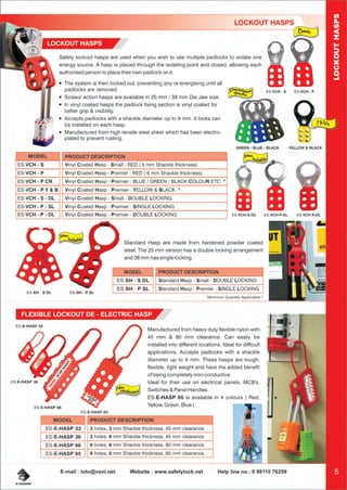 E-Square Lockout Tagout : Catalog 2012-13 | PDF