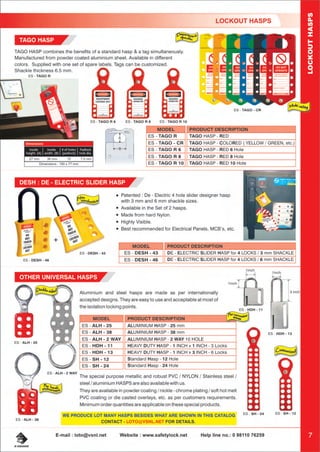 E-Square Lockout Tagout : Catalog 2012-13 | PDF