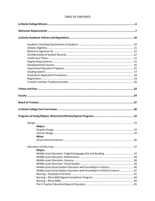 La Roche Academy La Roche Catalog 2015-16 | PDF