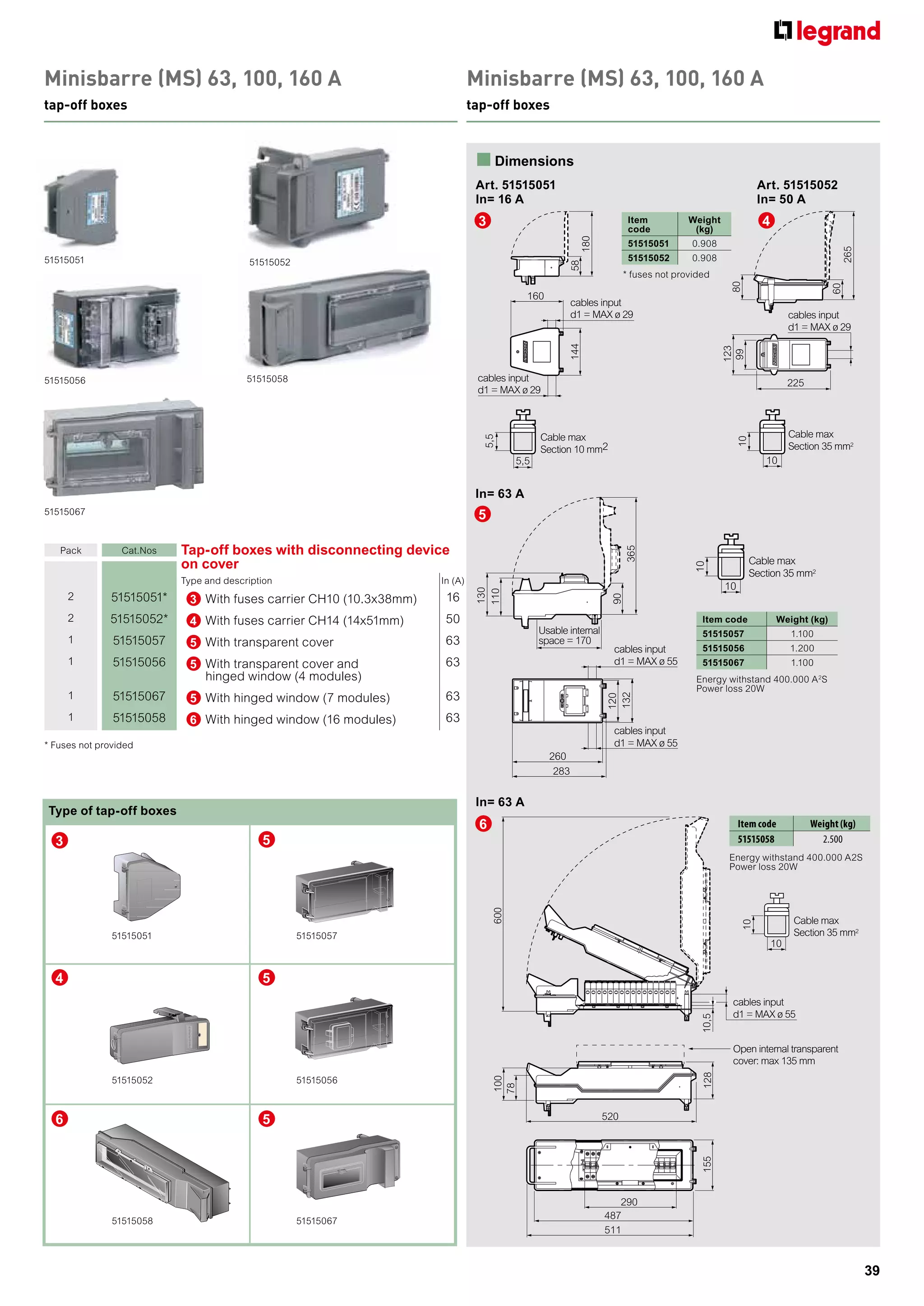 Catalog busbar legrand PDF