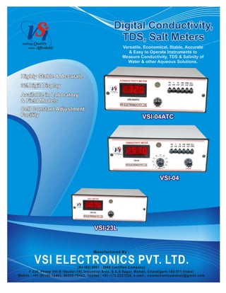 Catalog of Digital Conductivity Meters-TDS Meters-Salt Meters