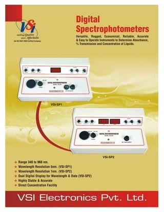 Catalog digital spectrophotometers