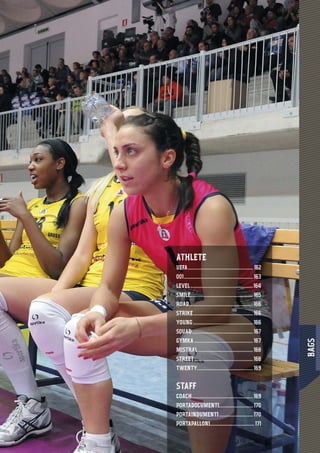 BAGS
1611111111111111666666666666666666666661111111111111111111111111
ATHLETE
UEFA.................................................. 162
001.....................................................163
LEVEL................................................164
SMILE................................................165
ROAD.................................................166
STRIKE..............................................166
YOUNG..............................................166
SQUAD...............................................167
GYMKA .............................................167
MISTRAL ..........................................168
STREET.............................................168
TWENTY...........................................169
STAFF
COACH...............................................169
PORTADOCUMENTI..........................170
PORTAINDUMENTI..........................170
PORTAPALLONI..................................171
 