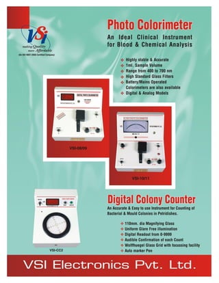 Catalog Digital Colony Counters VSI-CC1/CC2