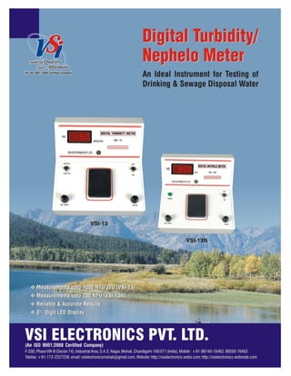 Catalog VSI-13-VSI-13N-Digital Turbidity Meters