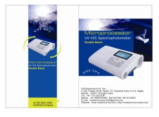 Catalog Double Beam UV-VIS Spectrophotometer VSI-504