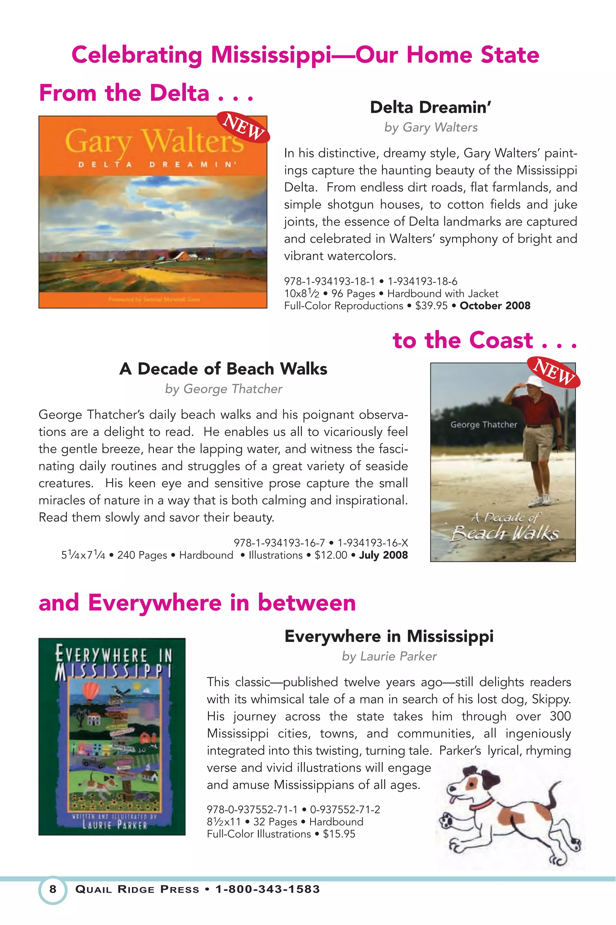 Quail Ridge Press Catalog 2008 PDF Desserts and Baking Food & Drink