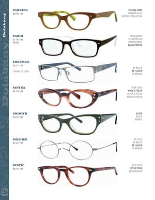 Dolabany Eyewear, Plume Paris and Mario Galbatti 2013 Collections by www.BestImageOptical.com
