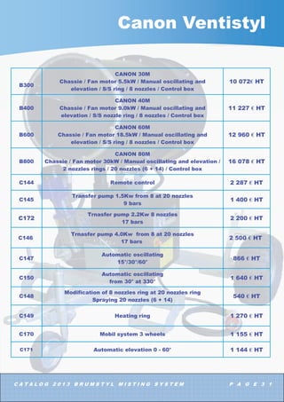 $ 7 $ / 2 *     % 5 8 0 6 7  / 0 , 6 7 , 1 * 6  6 7 ( 0 3 $ * (  
0LVWLQJ SLSHV
7KH 1HZ PLVWLQJ SLSHV VVWHP LV FRPSRVHG ZLWK
 WXEHV LQ 66 ZLWK D PHWDO ZKLWH ER[ LGHDO IRU UHVL
GHQWLDO WHUUDFH FRROLQJ
5HIHUHQFH  7,* 'HVFULSWLIRQ
  VWUDLJKW WXEHV LQ 66
  ILWWLQJV IRU QR]]OH
  QR]]OHV PP
 :KLWH PHWDO ER[
 +DLJKW  PHWHUV
 7R FRQQHFW ZLWK D +3
VVWHP
3ULFH

7KH SLSHV FDQ EH ELQGHG ZLWK D WRRO
 