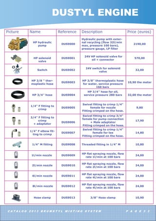 $ 7 $ / 2 *     % 5 8 0 6 7  / 0 , 6 7 , 1 * 6  6 7 ( 0 3 $ * (  
3URGXFWV GRVLQJ SXPS
'RVLQJ SXPS 32' 'RVLQJ SXPS OK PD[
UHJXODWLQJ IURP  DW   