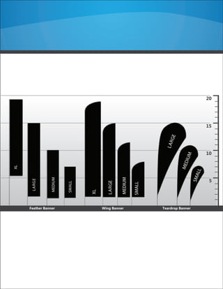 Feather Banner
Wing Banner
Teardrop Banner

IUM

MED

LL

SMA

SMALL

MEDIUM

L ARGE

XL

SM ALL

M E D IU M

LA RG E

XL

LAR

GE

20

15

10

5

 
