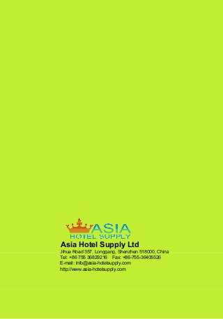 Asia Hotel Supply Catalog 2016-2017