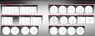 SECOND FOCAL PLANE RETICLES SECOND FOCAL PLANE RETICLES
LATITUDE RIFLESCOPES pg 16-17 LATITUDE SPOTTING SCOPES pg 48-49
CITADEL RIFLESCOPES pg 18-19
CORE TX RIFLESCOPES pg 20-21 ULTRA SHOT RAM REFLEX SIGHTS pg 30-33
CORE HX RIFLESCOPES pg 22-23
WRAITH HD DIGITAL RIFLESCOPES pg 14-15
WRAITH 4K MAX RIFLESCOPE pg 12-13
WRAITH 4K MINI RIFLESCOPES pg 12-13
SECOND FOCAL PLANE RETICLES
CORE SX RIFLESCOPE
50 YARDS
75 YARDS
100 YARDS
125 YARDS
150 YARDS
STANDARD VELOCITY
100 YARDS
125 YARDS
150 YARDS
175 YARDS
200 YARDS
HIGH VELOCITY
RETICLE: .22LR BDC
MEASUREMENTS: BDC
CALIBER: .22LR
6 7
 