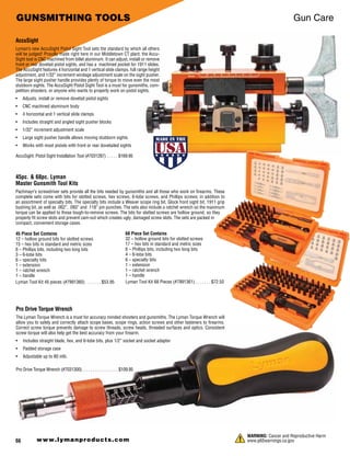 Gunsmith Socket Set Catalog 2023 | Lyman | Optics Trade | PDF