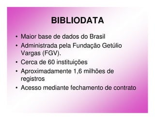 Catalogação Cooperativa (parte 2 - atualidade)