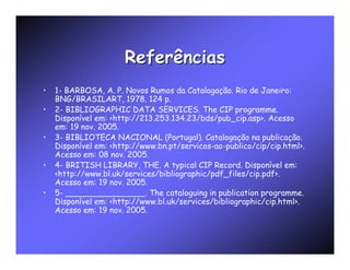 Catalogação da Publicação