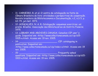 Catalogação da Publicação