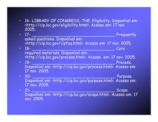 Catalogação da Publicação