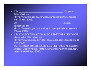 Catalogação da Publicação