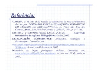 Catalogação Retrospectiva