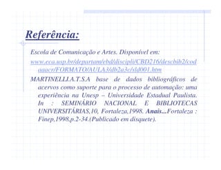 Catalogação Retrospectiva