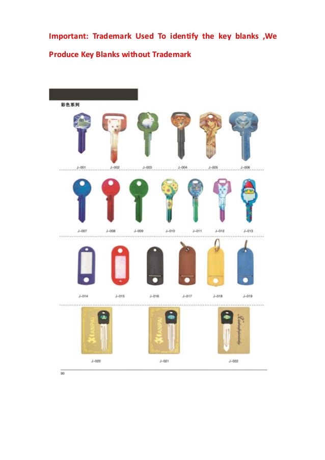 2017 Key Blanks Xianpai catalog pdf