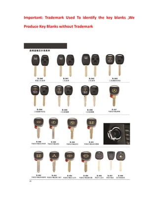 Key Blank Directory.pdf key blanks catalogue PDF Xianpai | PDF