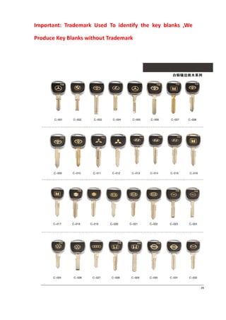 Key Blank Directory.pdf key blanks catalogue PDF Xianpai | PDF
