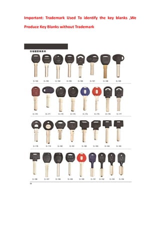 Key Blank Directory.pdf key blanks catalogue PDF Xianpai | PDF