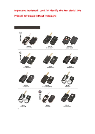 Key Blank Directory.pdf key blanks catalogue PDF Xianpai | PDF