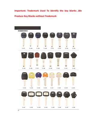 Key Blank Directory.pdf key blanks catalogue PDF Xianpai | PDF