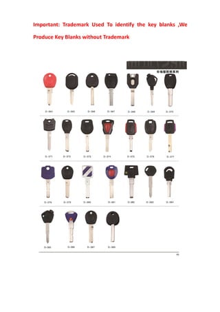 Key Blank Directory.pdf key blanks catalogue PDF Xianpai | PDF