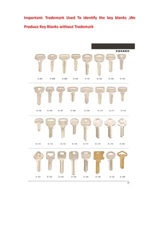 Key Blank Directory.pdf key blanks catalogue PDF Xianpai | PDF