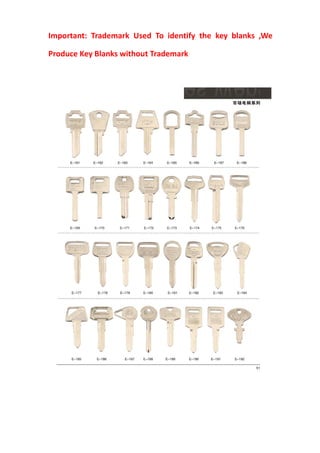 Key Blank Directory.pdf key blanks catalogue PDF Xianpai | PDF