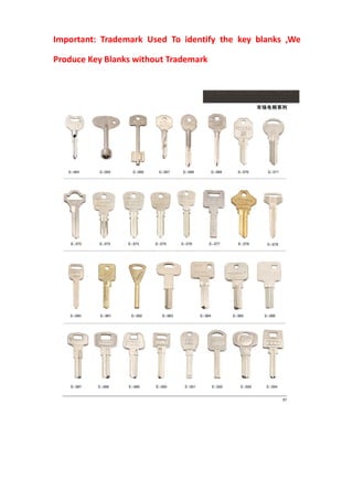 Key Blank Directory.pdf key blanks catalogue PDF Xianpai | PDF