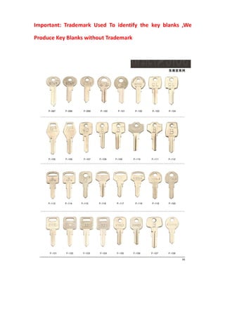 Key Blank Directory.pdf key blanks catalogue PDF Xianpai | PDF