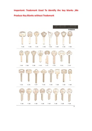 Key Blank Directory.pdf key blanks catalogue PDF Xianpai | PDF