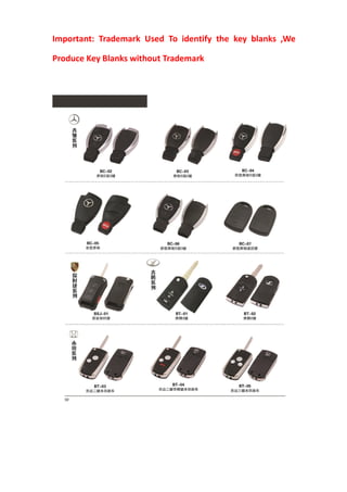 Key Blank Directory.pdf key blanks catalogue PDF Xianpai | PDF
