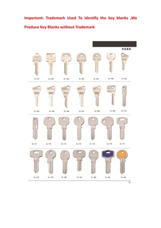Key Blank Directory.pdf key blanks catalogue PDF Xianpai | PDF