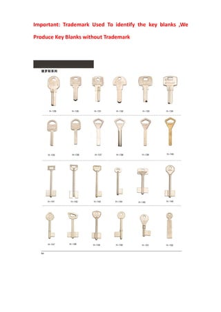 Key Blank Directory.pdf key blanks catalogue PDF Xianpai | PDF