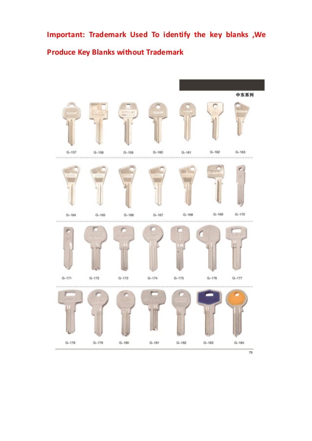 Key Blank Reference Guide