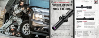 PINPOINT ACCURACY
WHEN CLOSE IS
YOUR CALLING.
• Versatile 5-times zoom system
creates a large field of view
at close ranges and excellent
target acquisition at longer
ranges
• Dimensionally-matched,
single-turn windage and
elevation knobs have a 1/10-
mil click value adjustment and
Zero Click Stop
• Rear and dual focal plane
reticle designs allow for
fast target acquisition and
maximum accuracy
• 11 illuminated brightness
settings span night vision, low
light, and daytime visibility,
with a convenient battery-saver
position between each setting
SeriesFeatures
XTR II RIFLESCOPE 1-5x24mm
XTR II RIFLESCOPE 1.5-8x28mm
• Designed for serious rifle shooters—both tactical and competitive
• Rear focal plane reticle design keeps the reticle size constant,
so it’s large enough for success with close-quarter shots, yet still
performs well for mid-range shooting
• Available combo includes a complete shooting platform at
significant savings: XTR II Riflescope 1-5x24mm with XTR II Ballistic
5.56 Gen 3 reticle, 3-MOA FastFire™
3 red dot sight, 30 mm
AR-P.E.P.R.™
mount, and Scope Tube FastFire™
Mount; see the CQB
Tactical Kits section for more information
• Designed for serious rifle shooters—both tactical and competitive
• Dual focal plane reticle design allows crosshairs to change size
with magnification so mil measurements and trajectory lines are
accurate at any power, while the illuminated center size remains
constant; allows fast, easy transition between close- and mid-
distance shooting
• Available combo includes a complete shooting platform at
significant savings: XTR II Riflescope 1.5-8x28mm with XTR II
Ballistic 5.56 Gen 3 reticle, 3-MOA FastFire™
3 red dot sight, a
34 mm AR-P.E.P.R.™
mount, and a Scope Tube FastFire™
Mount;
see the CQB Tactical Kits section for more information
ITEM NUMBERS:
201000, 201002 (COMBO)
RETICLE:
XTR II BALLISTIC 5.56 GEN 3
ITEM NUMBERS:
201010, 201011 (COMBO)
RETICLE:
XTR II BALLISTIC 5.56 GEN 3
It comes down to a matter of feet
when a door blows open and you’ve
got less than a second to clear a room.
This is no time for chance. It’s time to
put absolute confidence in yourself and the
crystal-clear, low-magnification performance of
your scope to get you out of harm’s way and get
both eyes on top of any target that requires attention.
WATERPROOF SHOCKPROOF FOGPROOF NITROGEN-FILLED
Reticles
XTR II Ballistic 5.56
Gen 3
XTR II Ballistic
CQ Mil
4
5
6
7
8
9
10
2
5
10
XTR II™ RIFLESCOPES SERIES
ITEM NUMBER:
201001
RETICLE:
XTR II BALLISTIC CQ MIL
MAIN TUBE SIZE:
30 MM
ITEM NUMBER:
NEW 201012
RETICLE:
XTR II BALLISTIC CQ MIL
MAIN TUBE SIZE:
34 MM
BURRISOPTICS.COM 7PageTACTICAL
 
