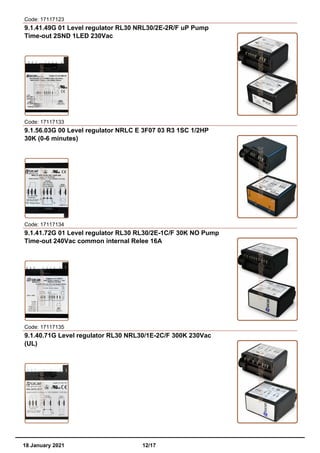 Control units catalog