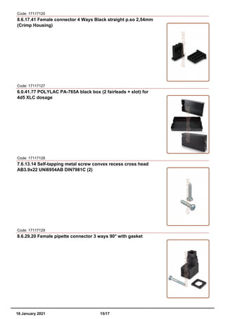 Control units catalog