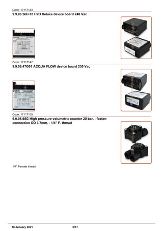 Control units catalog