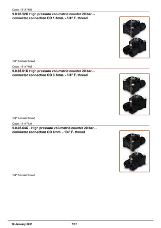Control units catalog