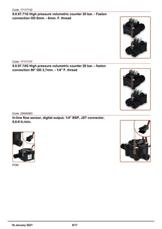 Control units catalog